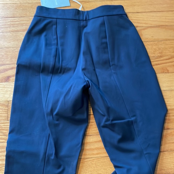 NWT | Everlane Side Zip Stretch Cotton Pant in navy blue | Size 00 - Picture 6 of 9